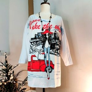 Mesh + Lace Bat Dolman Sleeve Shirt